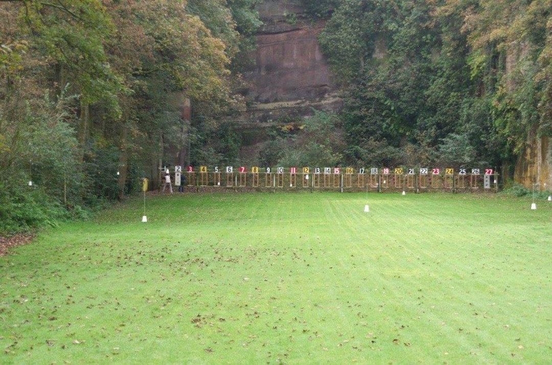 Competitors shooting at Appleton which is used as the County Range for outdoor competition